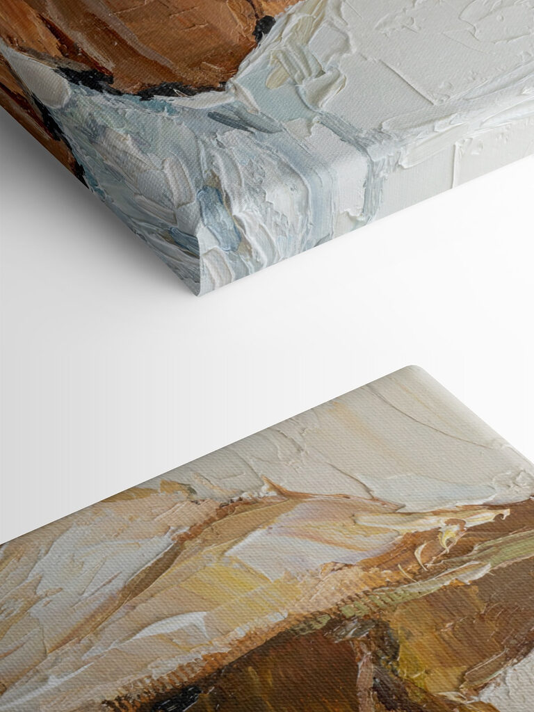 A painting of a woman wearing a hat