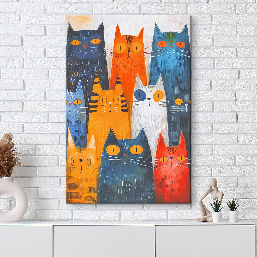 A group of cats with different colors A group of cats with different colors