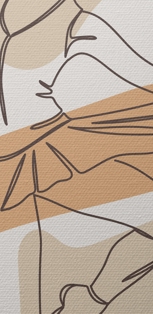 A drawing of a woman dancing