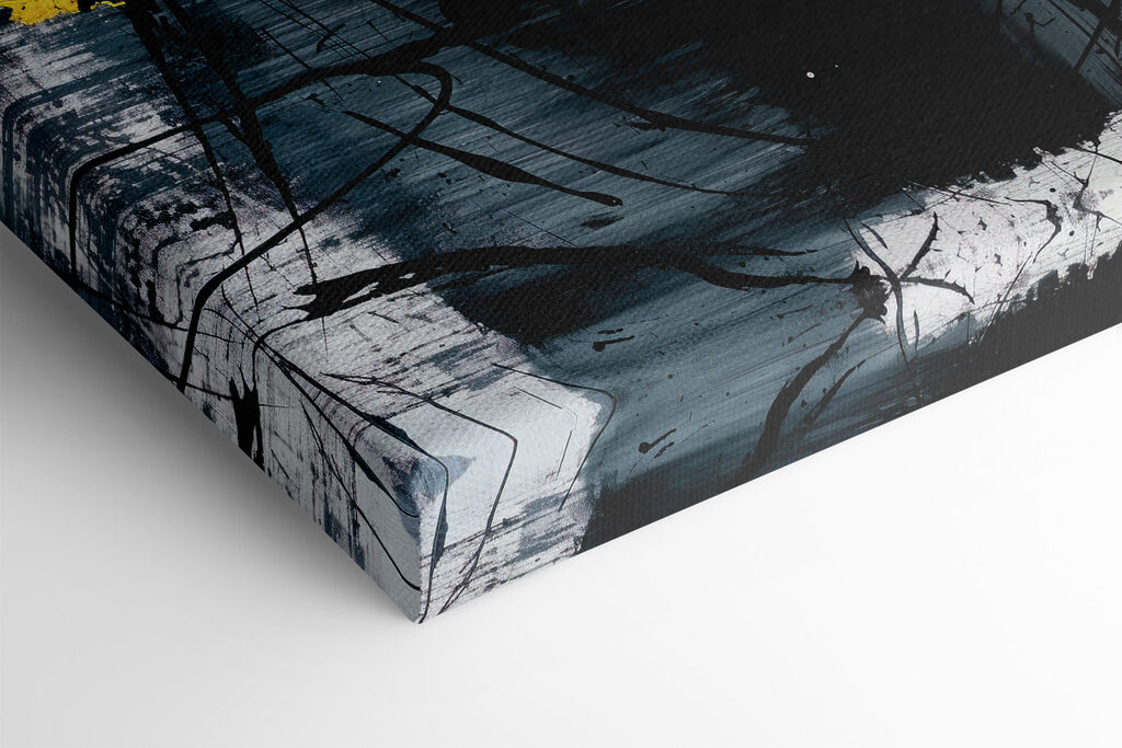 A painting of splattered paint