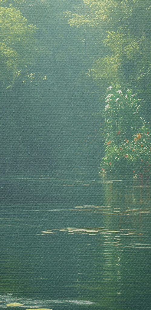 A bird in a river