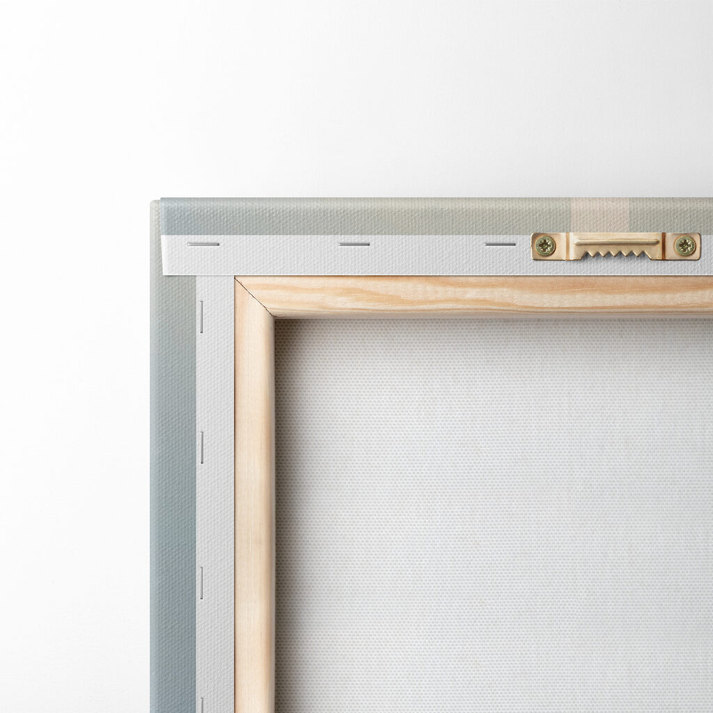 A person standing in water with a light beam