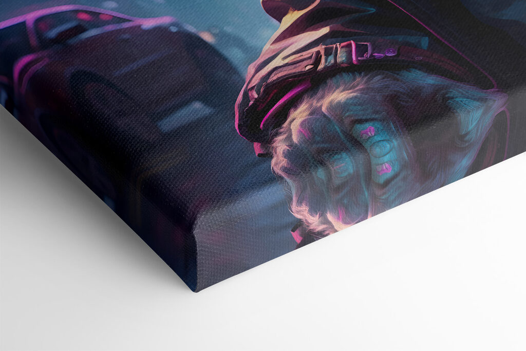 A lion wearing sunglasses and headphones