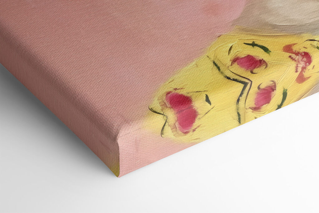 A painting of a woman with flowers in her hair A painting of a woman with flowers in her hair