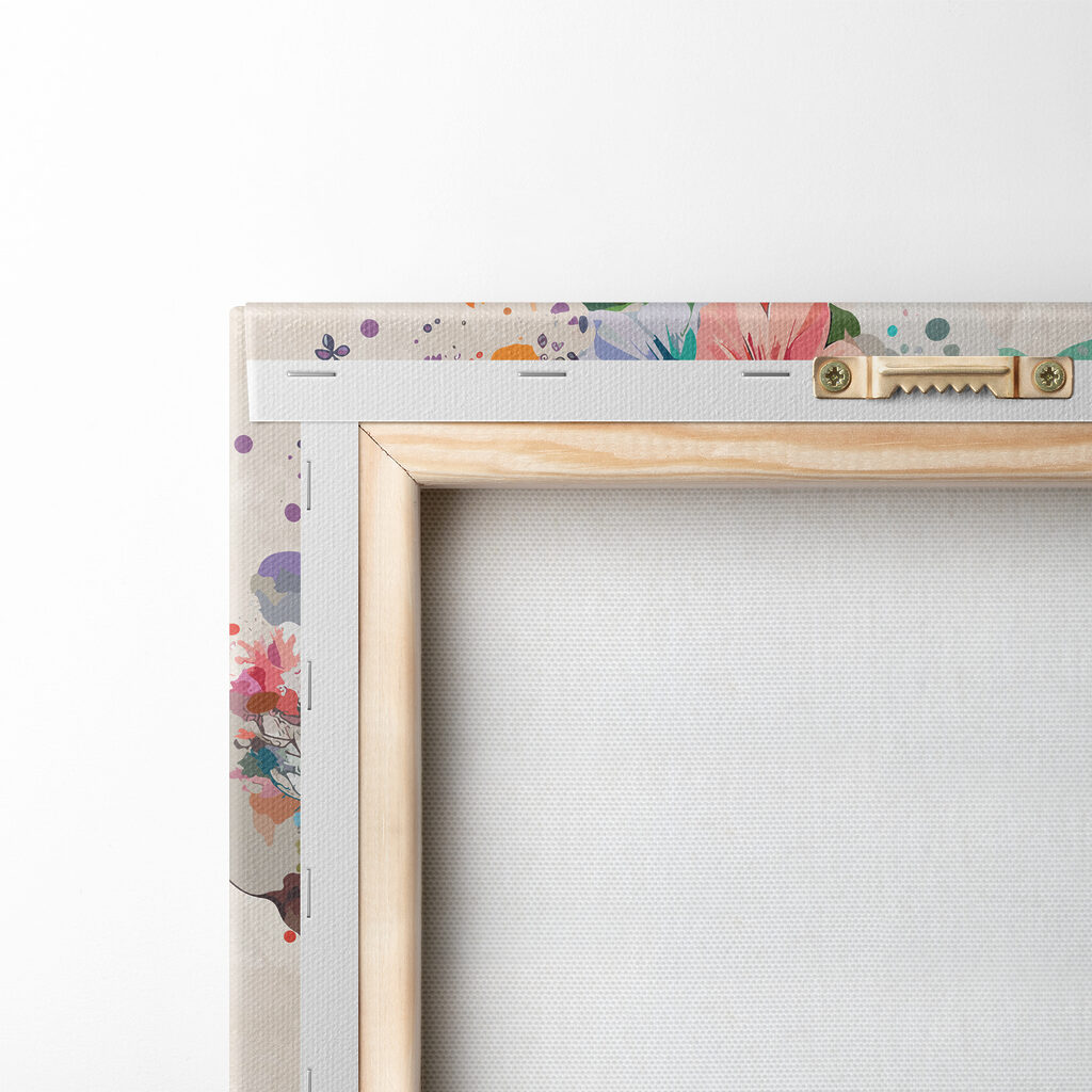 An elephant with flowers and leaves