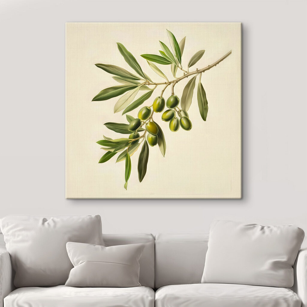 A green fruit on a branch