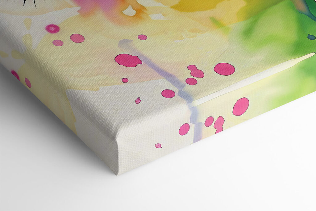 A colorful zebra with rainbow colors