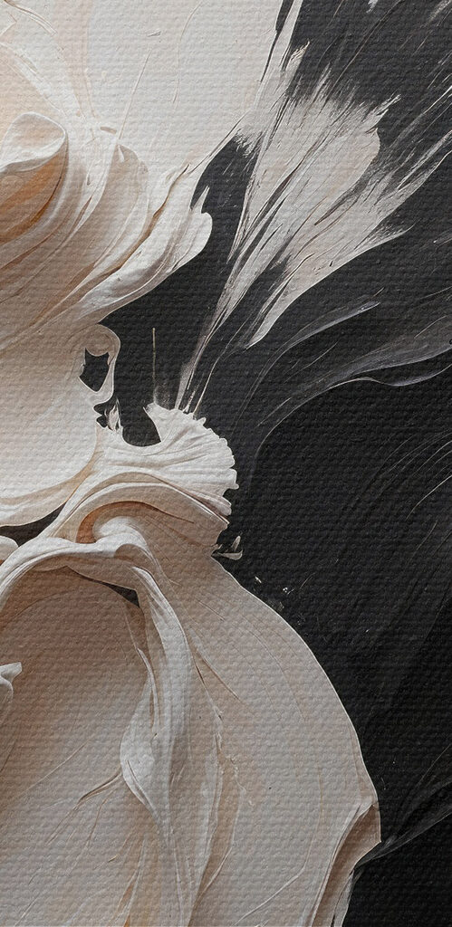 A black and white paint