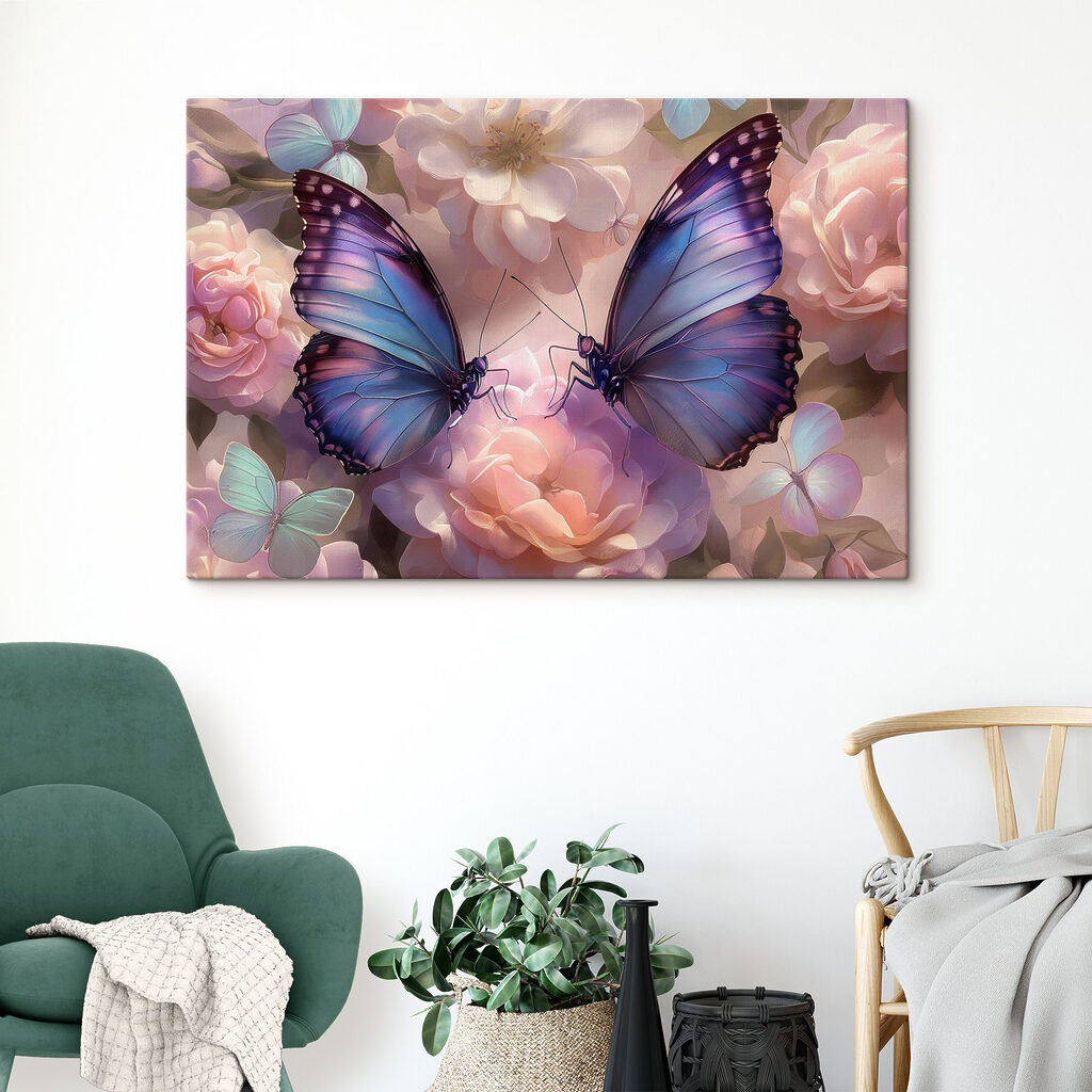 Two butterflies on a flower