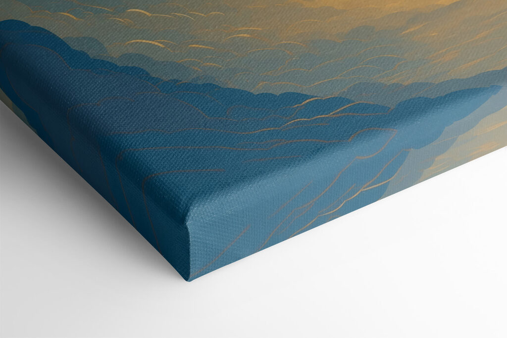 A painting of a man in a robe with his arms out in the air