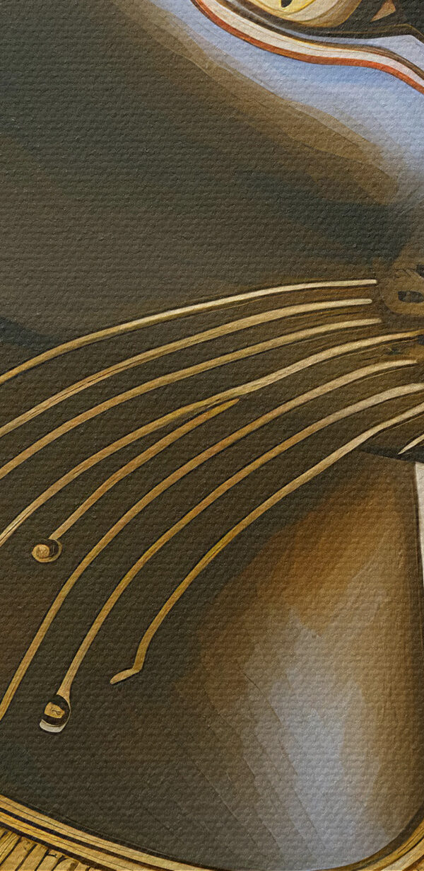 Királyi nyaklánccal díszített fenséges macska. Királyi nyaklánccal díszített fenséges macska.