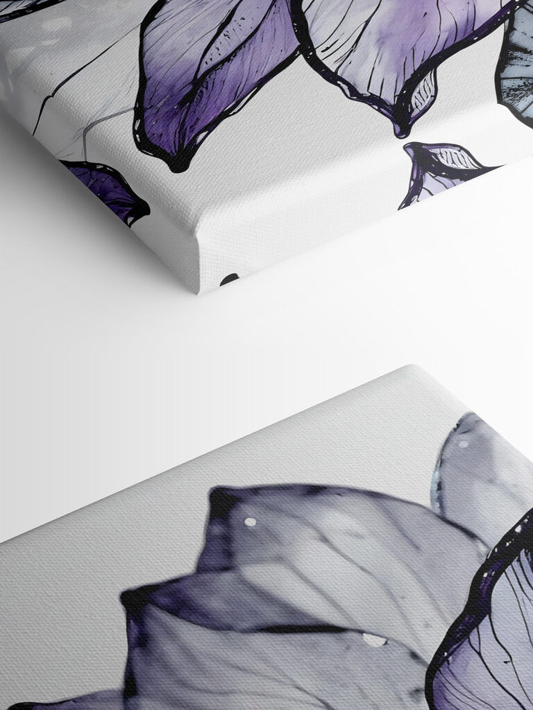 Elegant purple flower in soft tones