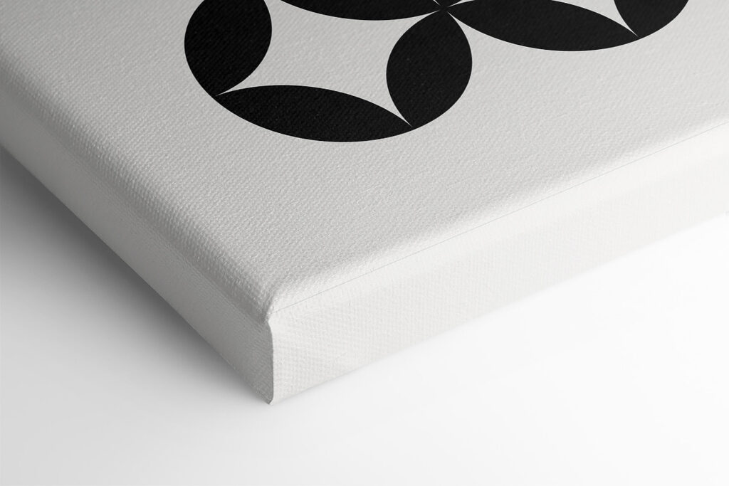 A black and white cover with a pattern of circles