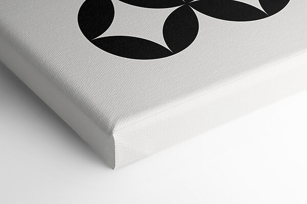 A black and white cover with a pattern of circles