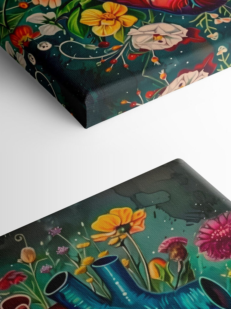 A colorful heart with flowers A colorful heart with flowers