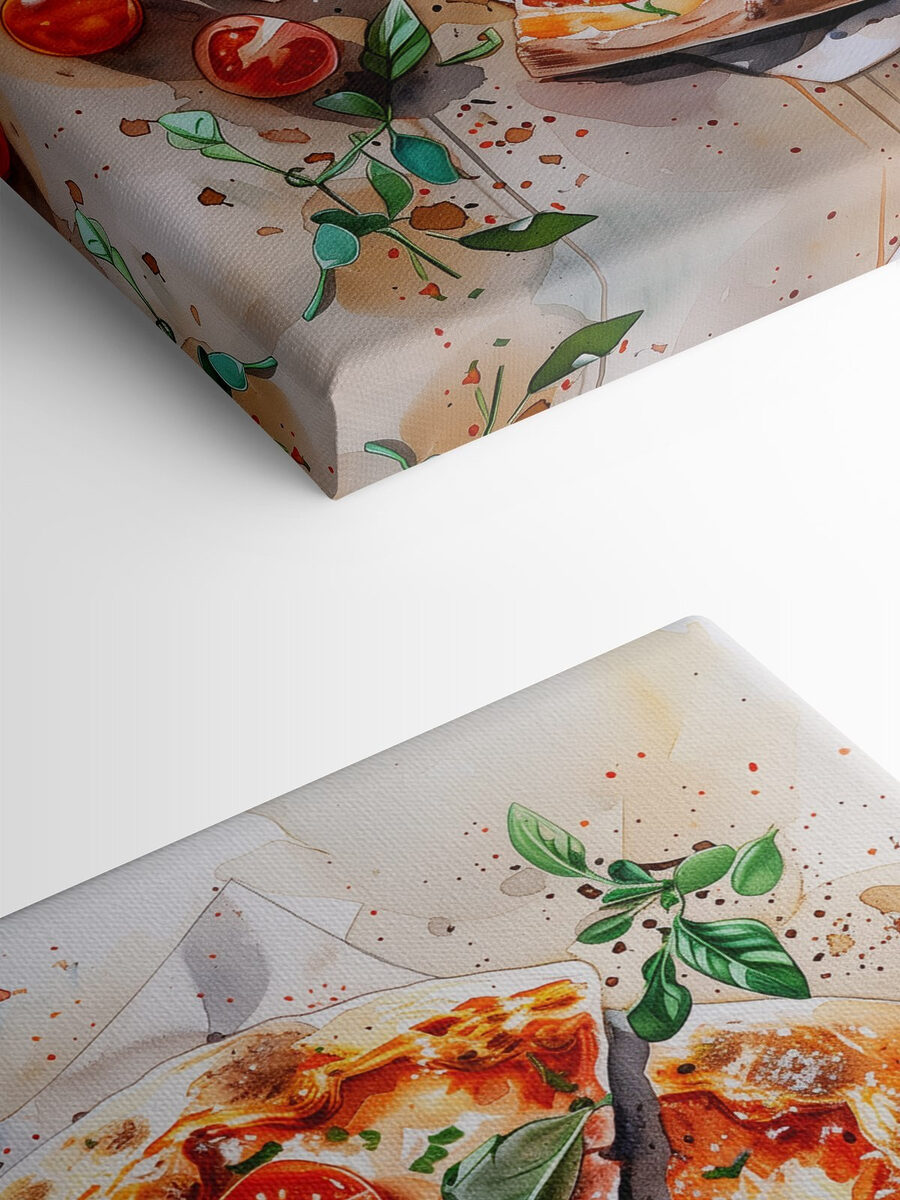Akvarell egy pizza