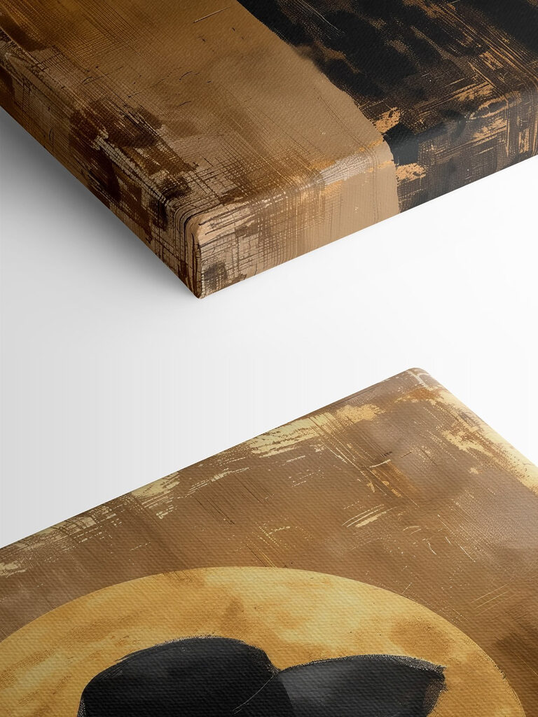 Woman in a black dress and hat