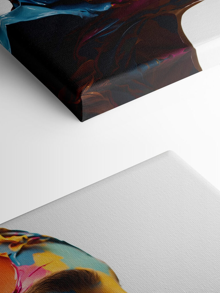 Woman with paint on her face