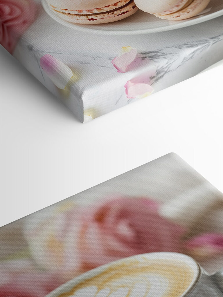 Cup of coffee and cookies on a plate