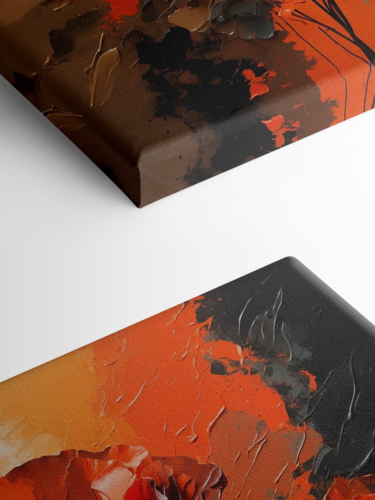 Painting of red flowers Painting of red flowers