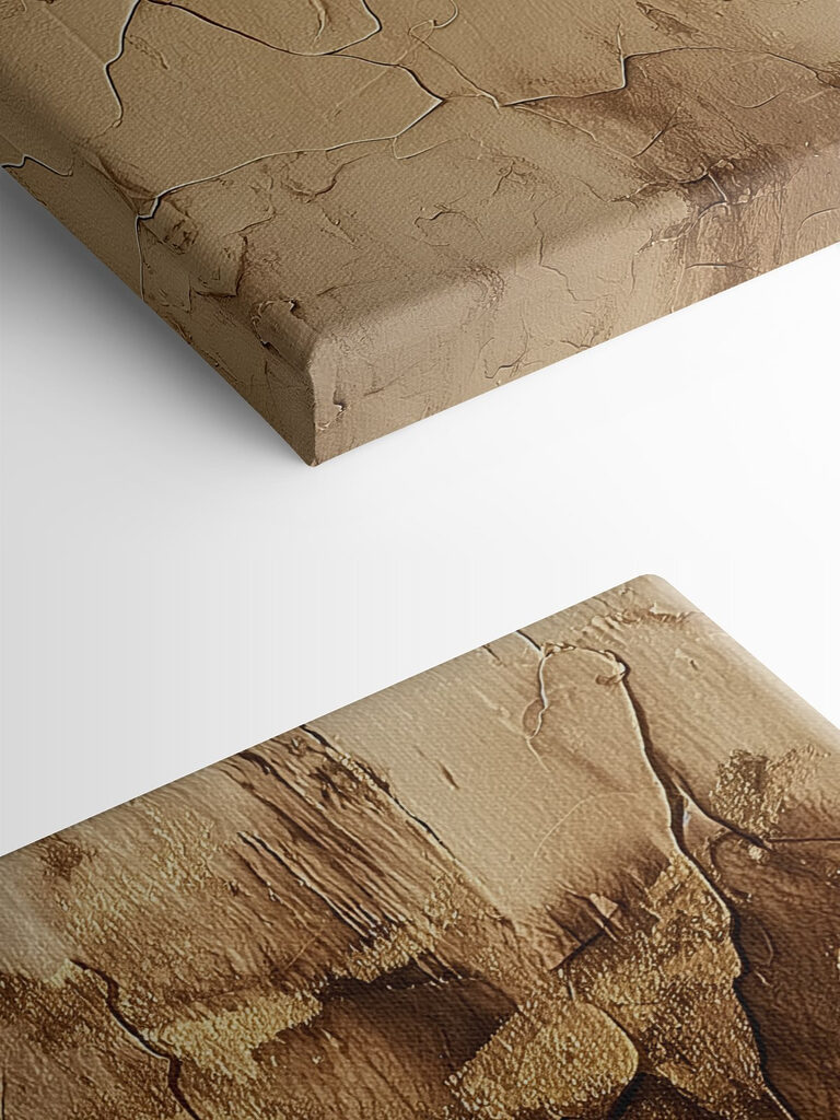 Cracked surface reveals serene face Cracked surface reveals serene face