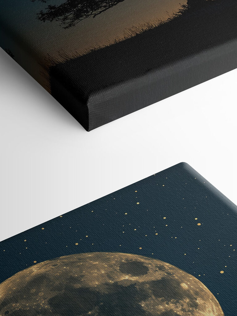 Tree and the moon in the sky Tree and the moon in the sky