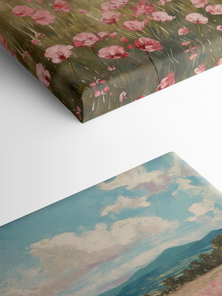 Field of pink flowers