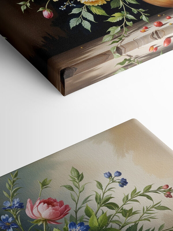 Painting of flowers in a vase