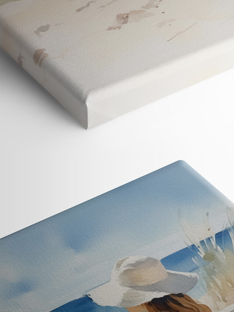 Woman sitting in a chair on a beach