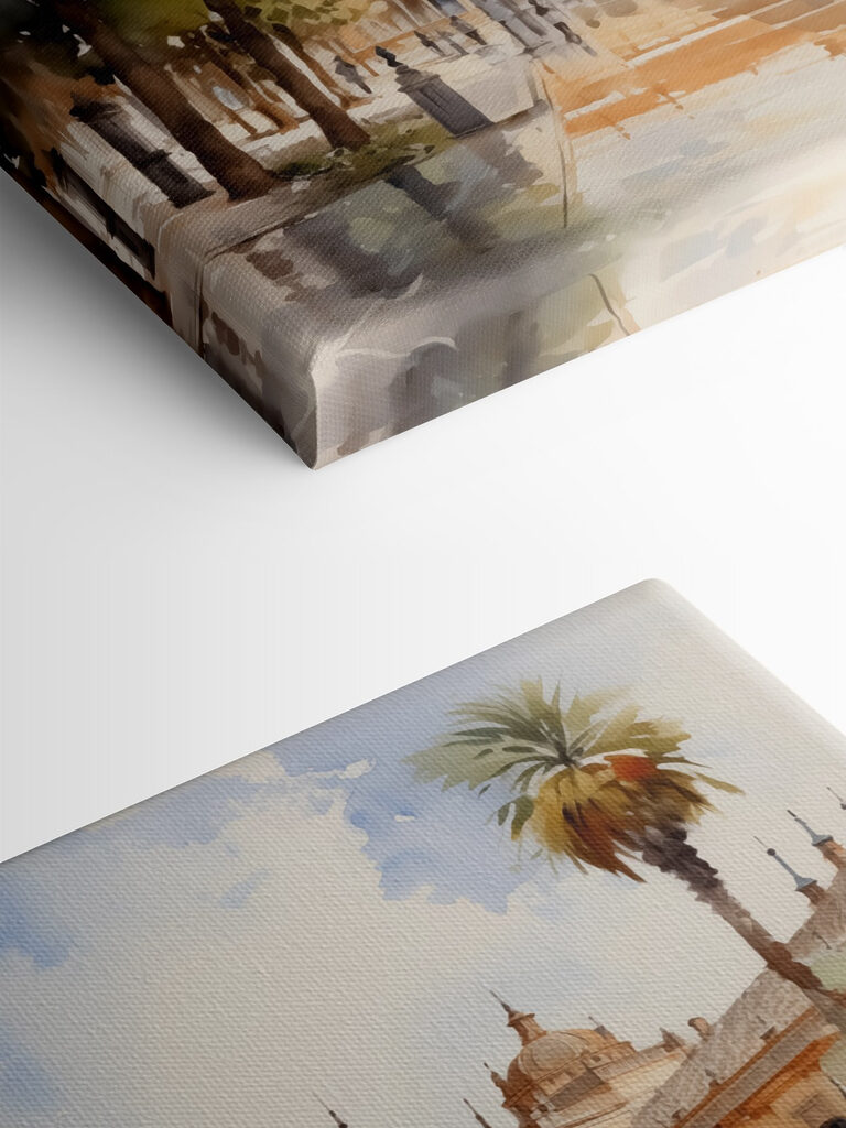 Water fountain in front of a building