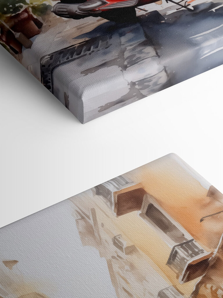 Red scooter on a street