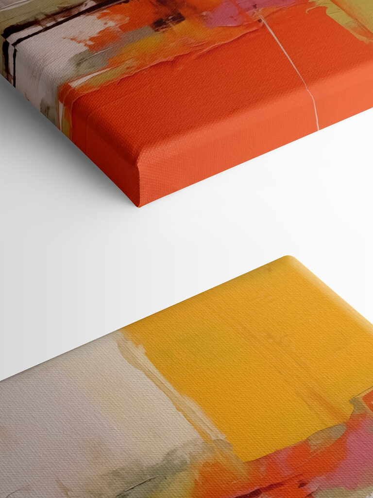 Painting of a colorful wall