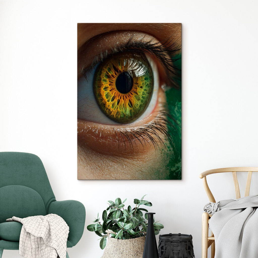 Vibrant eye showcasing unique colors Vibrant eye showcasing unique colors