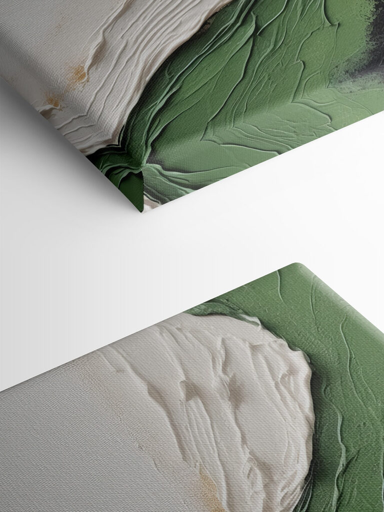 Close up of a painting