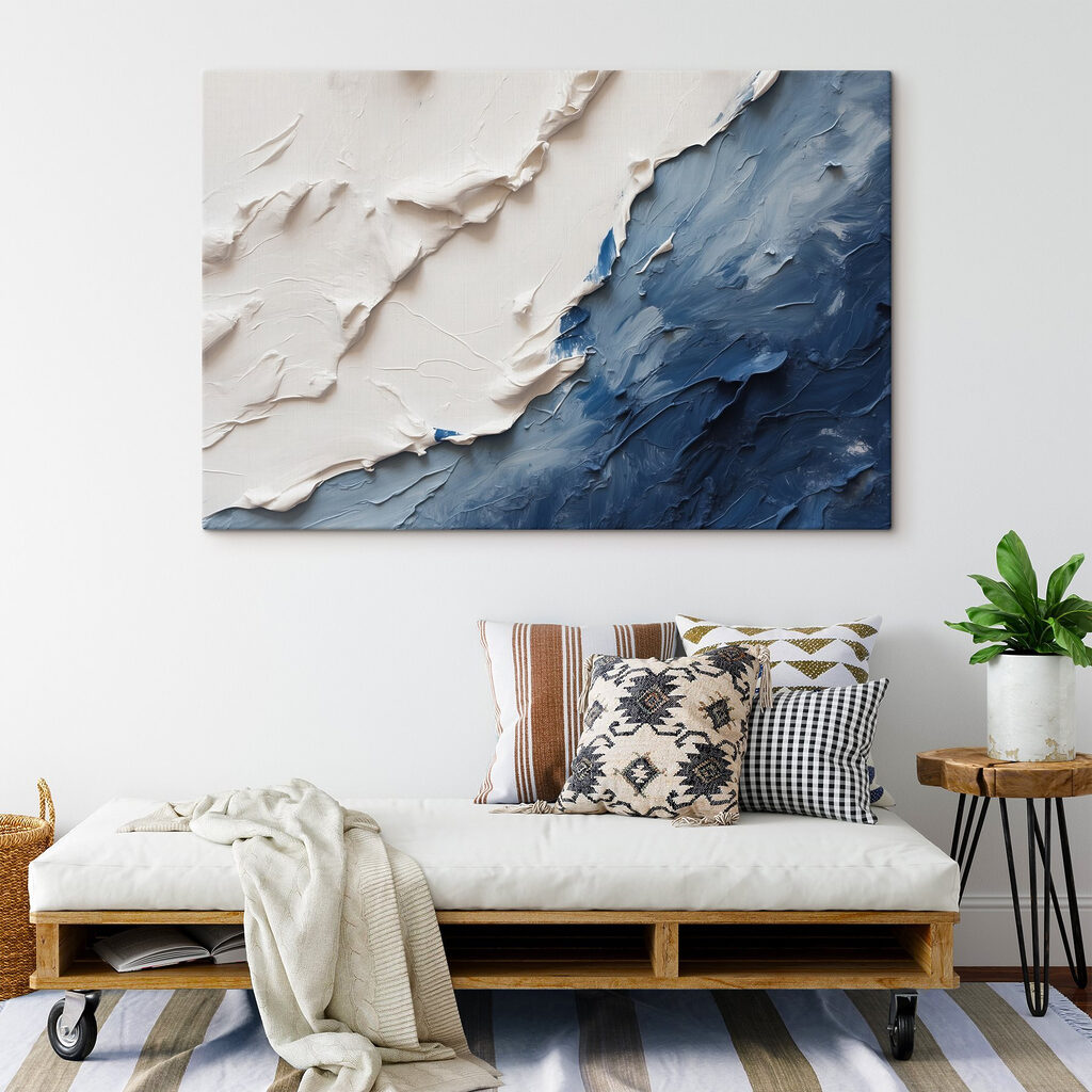 Close up of a painting