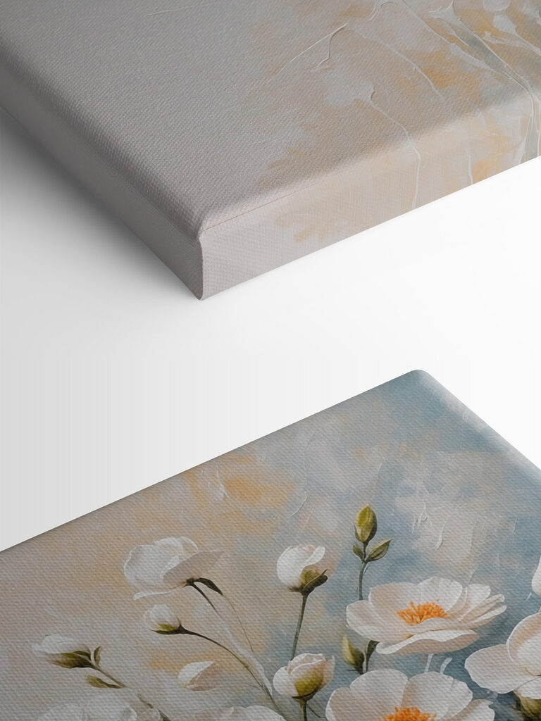 Painting of white flowers Painting of white flowers