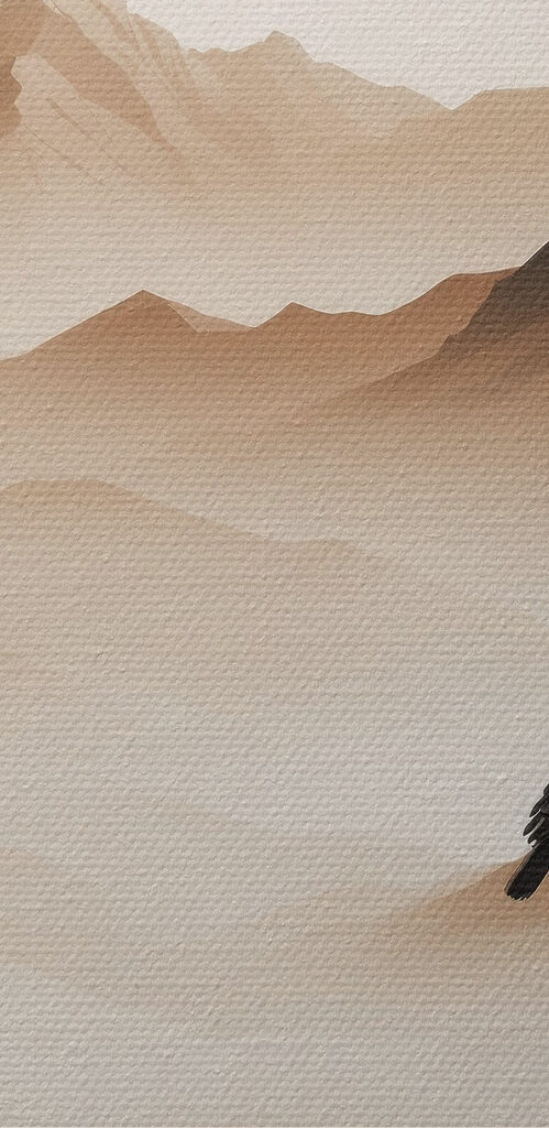 Bird on a mountain top