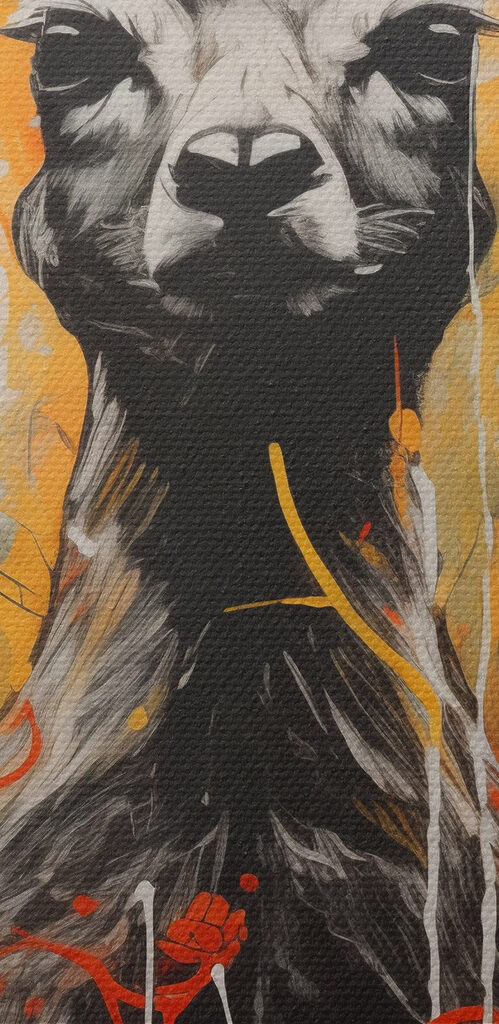 Painting of a kangaroo Painting of a kangaroo