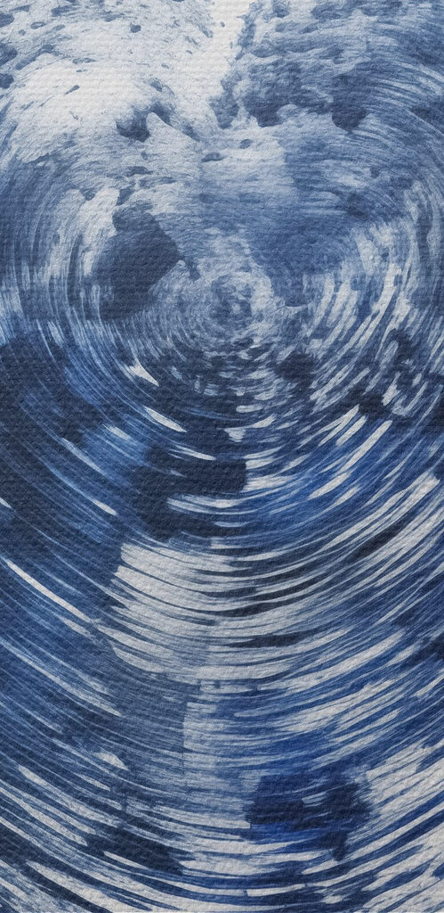 Blue heart with a white background