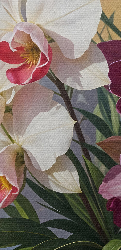 Painting of flowers in a vase