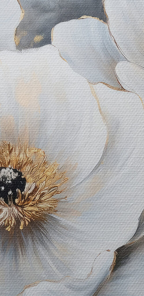 Painting of white flowers