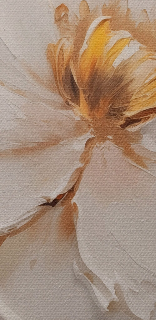 Painting of a white flower