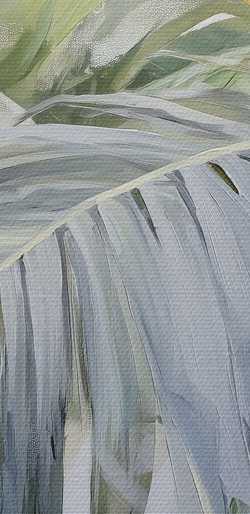 Painting of palm leaves