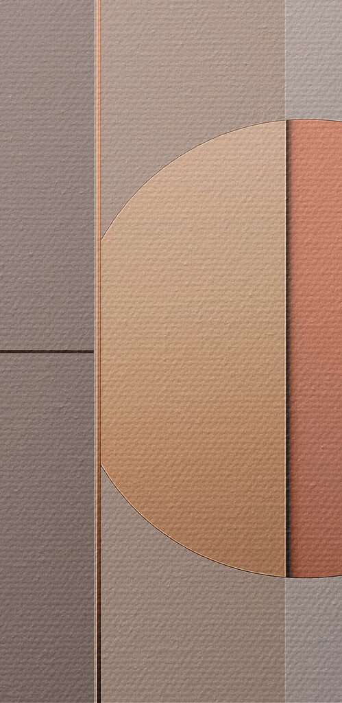 Wall with a circle and a line