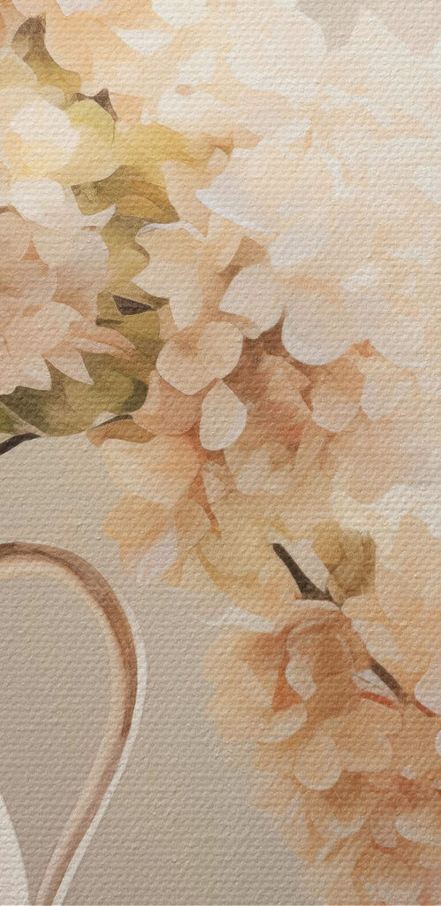 Painting of flowers in a vase