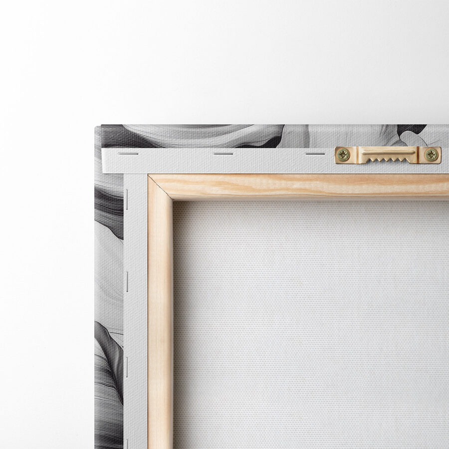 Elegáns virágos design monokróm árnyalatokban
