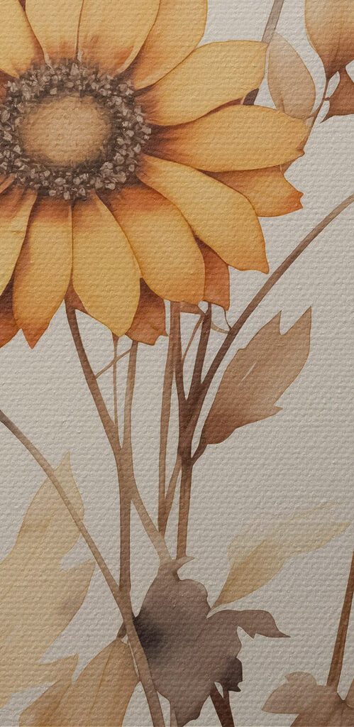 Painting of a sunflower