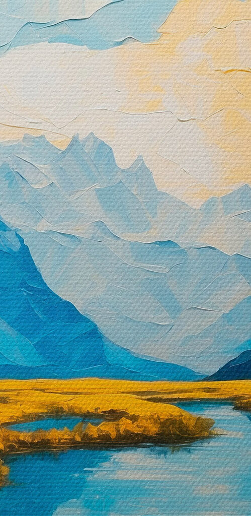 s43449pzvl 499x1024 - Festmény egy folyóról hegyekkel és fűvel - tegory