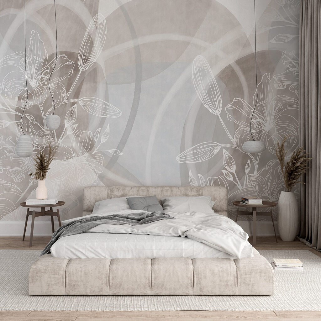 Soft blooms on a muted canvas