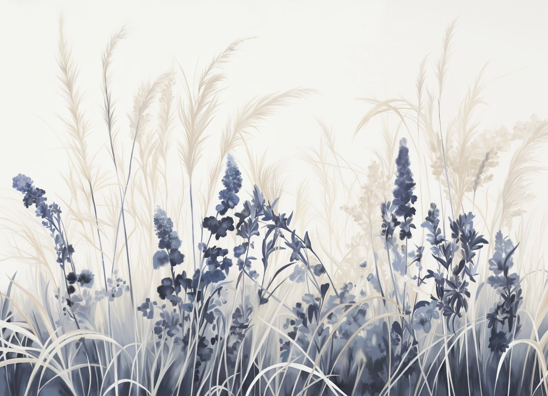 Painting of flowers and grass Painting of flowers and grass